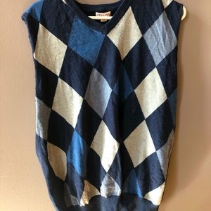 Blue sweater vest